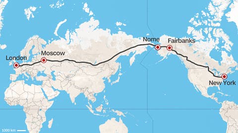 Map Of Alaska And Russia Border | Zip Code Map