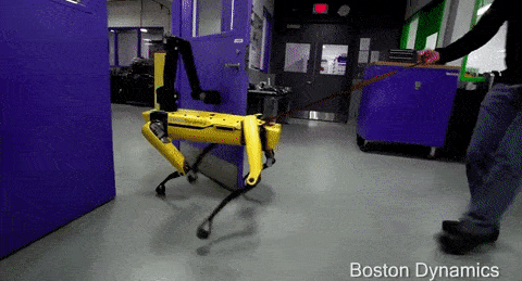 boston dynamics robot dog opens door