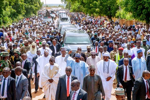 President Muhammadu Buhari's 800m Daura walk