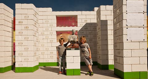 cardboard lego blocks